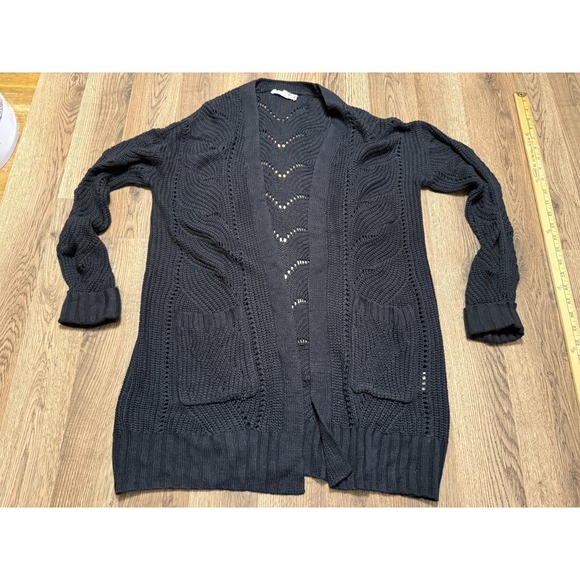 Pink Republic Sweaters - Pink Republic Sweater, Women's Size Large, Black, Long Sleeve, Open Cardigan